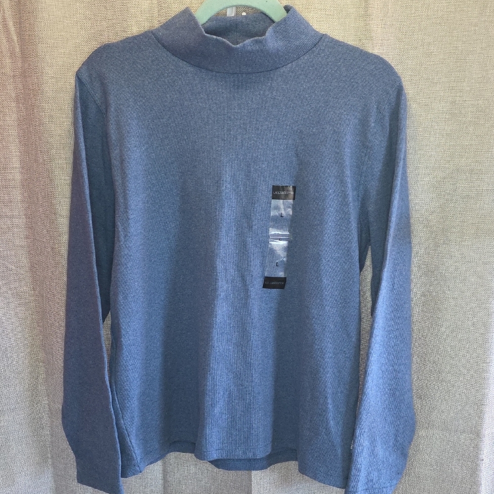Liz Claiborne Blue Long Sleeve Sweatshirt Women's size L